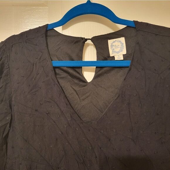 Blue Rain long-sleeved black mini dress - Picture 3 of 8